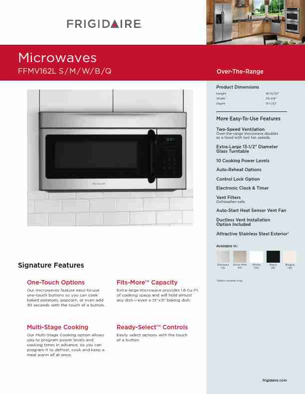 Frigidaire Microwave Oven FFMV162B-page_pdf